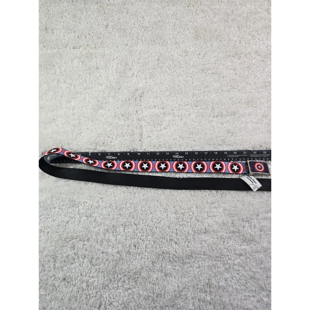 Marvel Captain America Shield Web Belt 48 Inch Adjustable Metal Buckle NWT